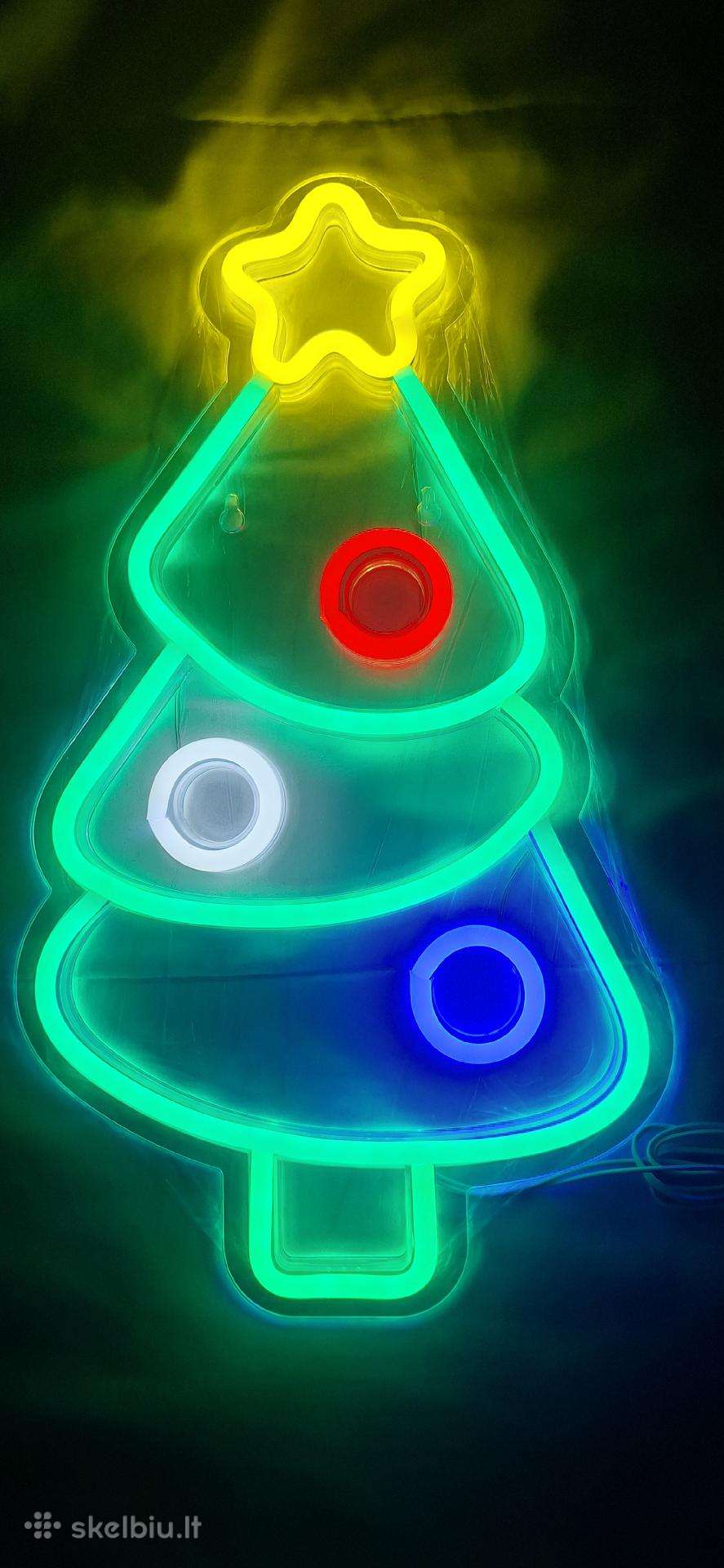 Šviečiantis neoninė LED Kalėdų eglė