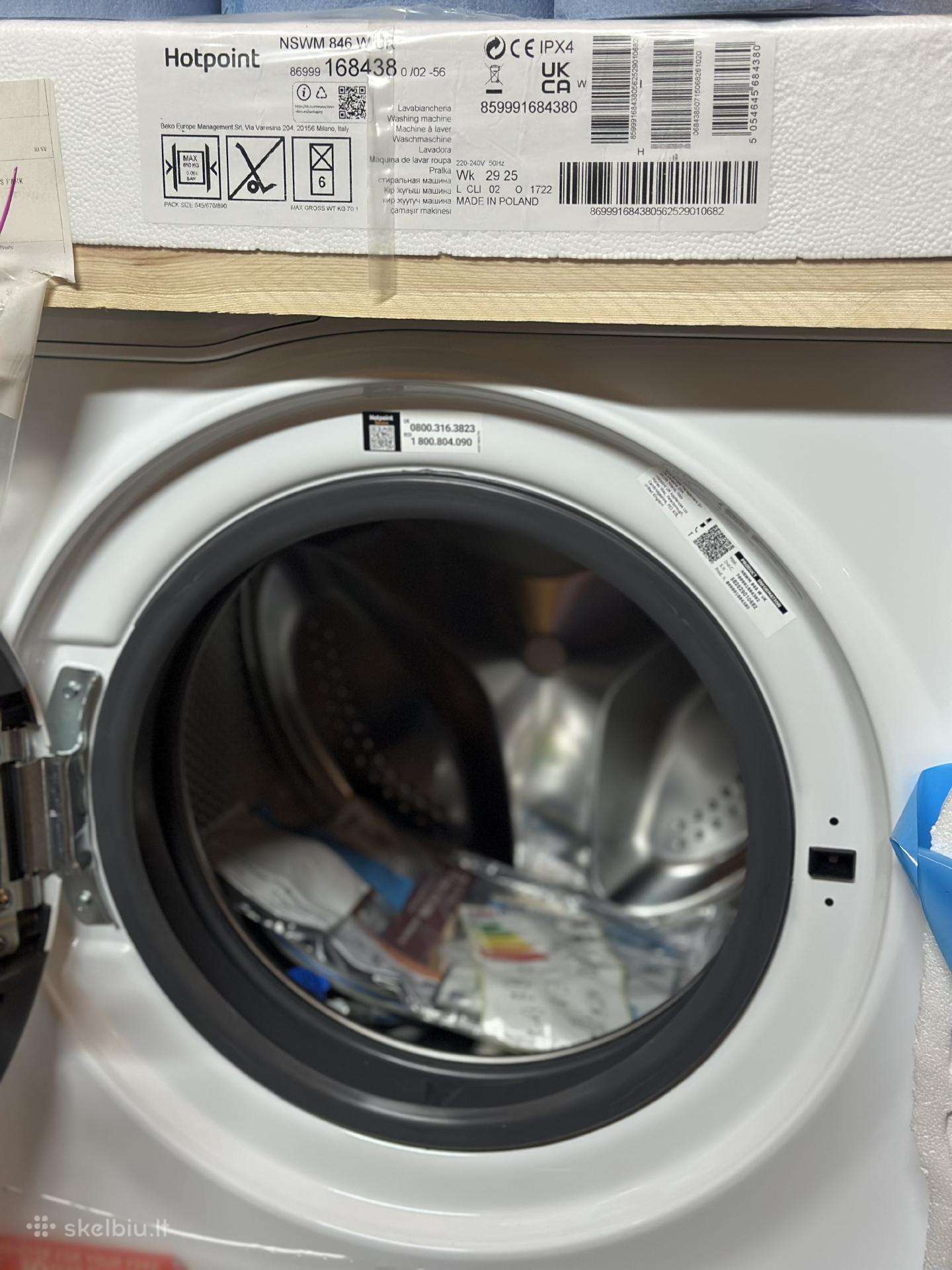 Nauja skalbimo mašina Hotpoint Nswf 846w UK