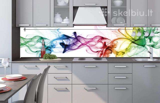Lipni virtuvinė sienelė „Spalvoti dūmai“ (260x60)