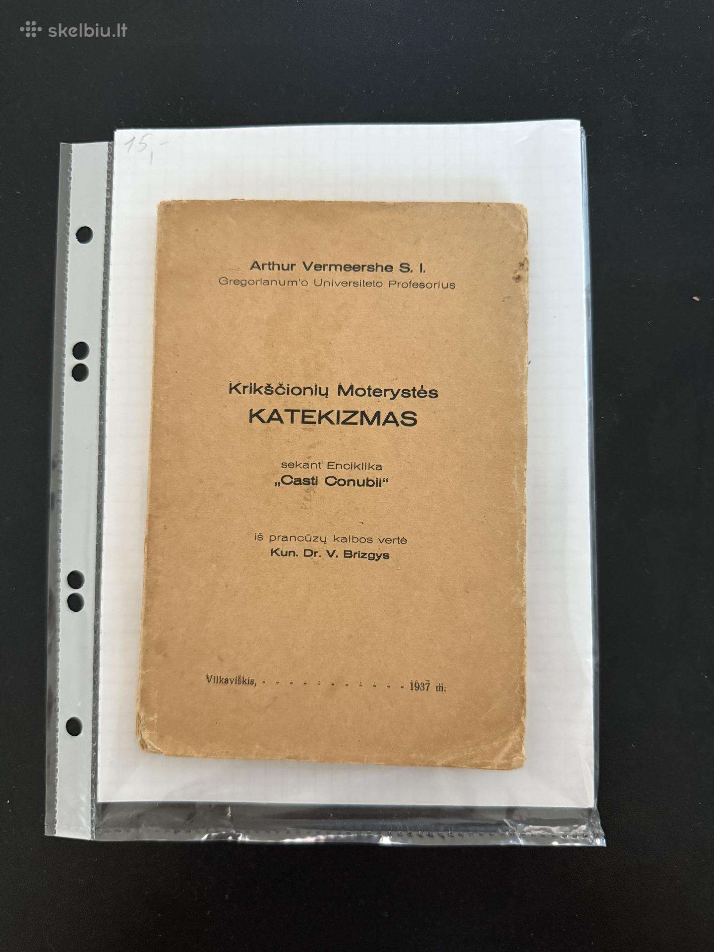 Krikščionių Moterystės katekizmas 1937 m.
