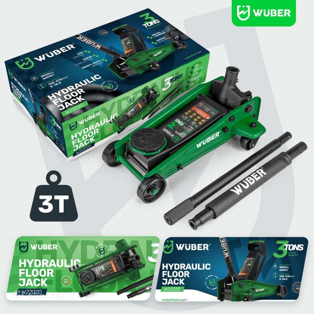Domkratas 3t 130-470mm Wuber