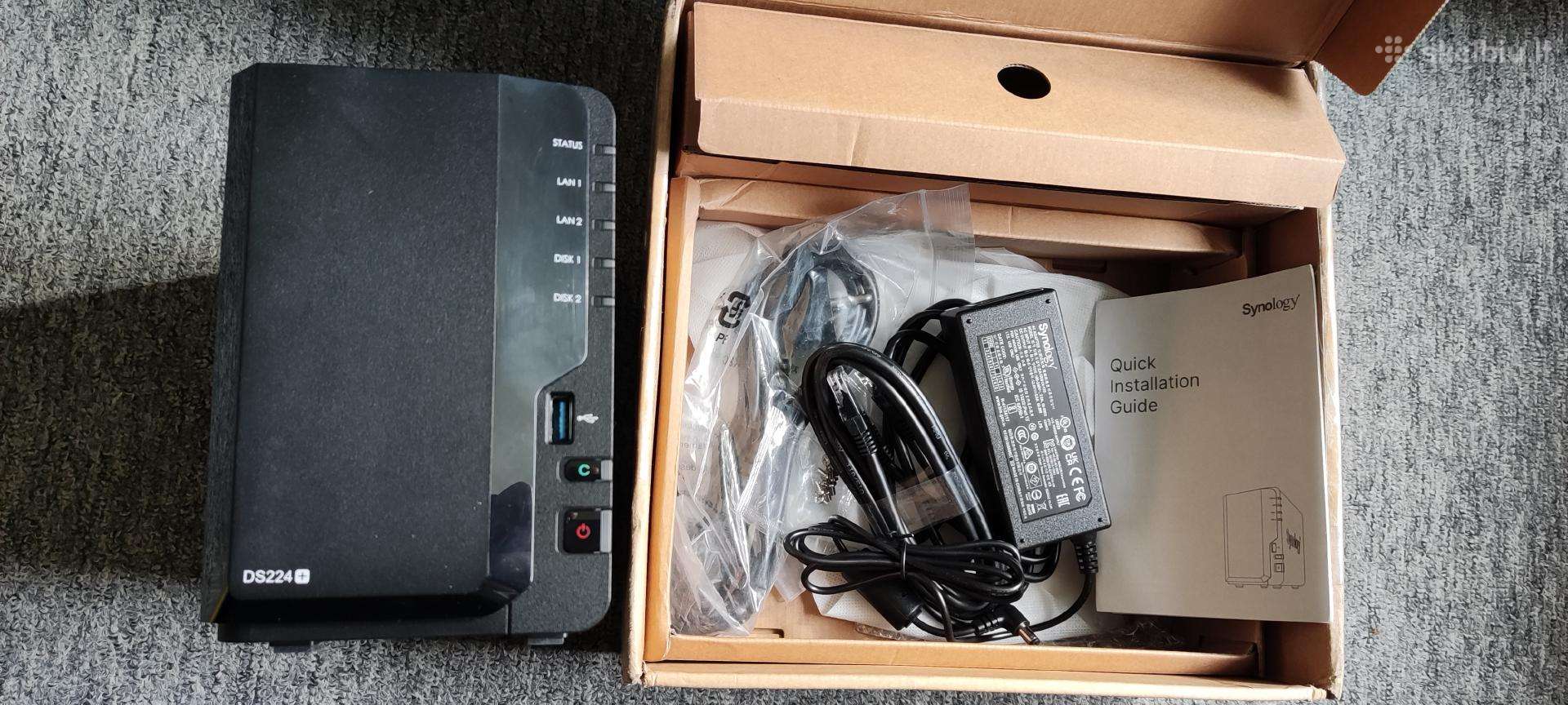 Synology Ds224+ 2 diskų, 10gb RAM, Intel Cpu