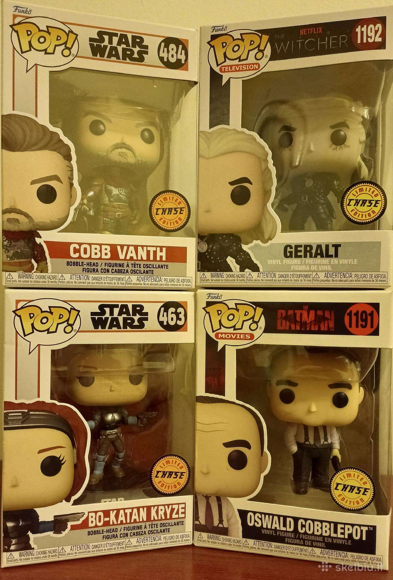 Chase Funko Pop Vinyl Star Wars + Marvel + TV