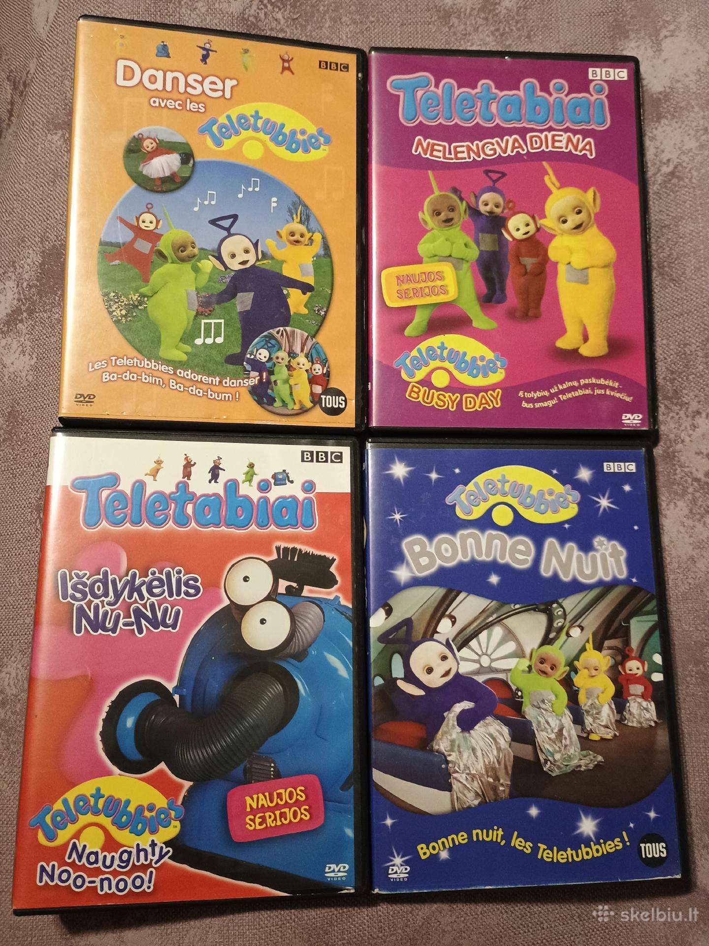 4 Dvd diskai ,Teletabiai''