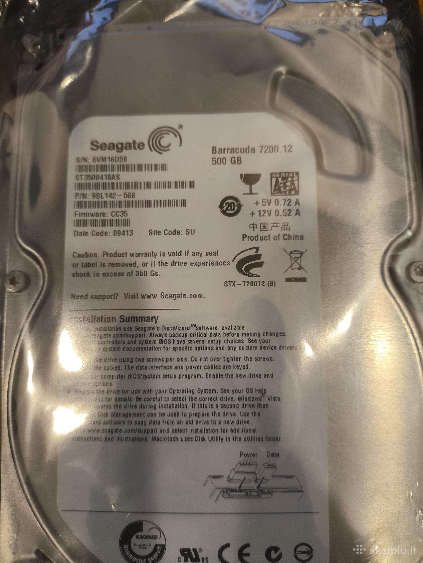 Sata Diskai 500gb