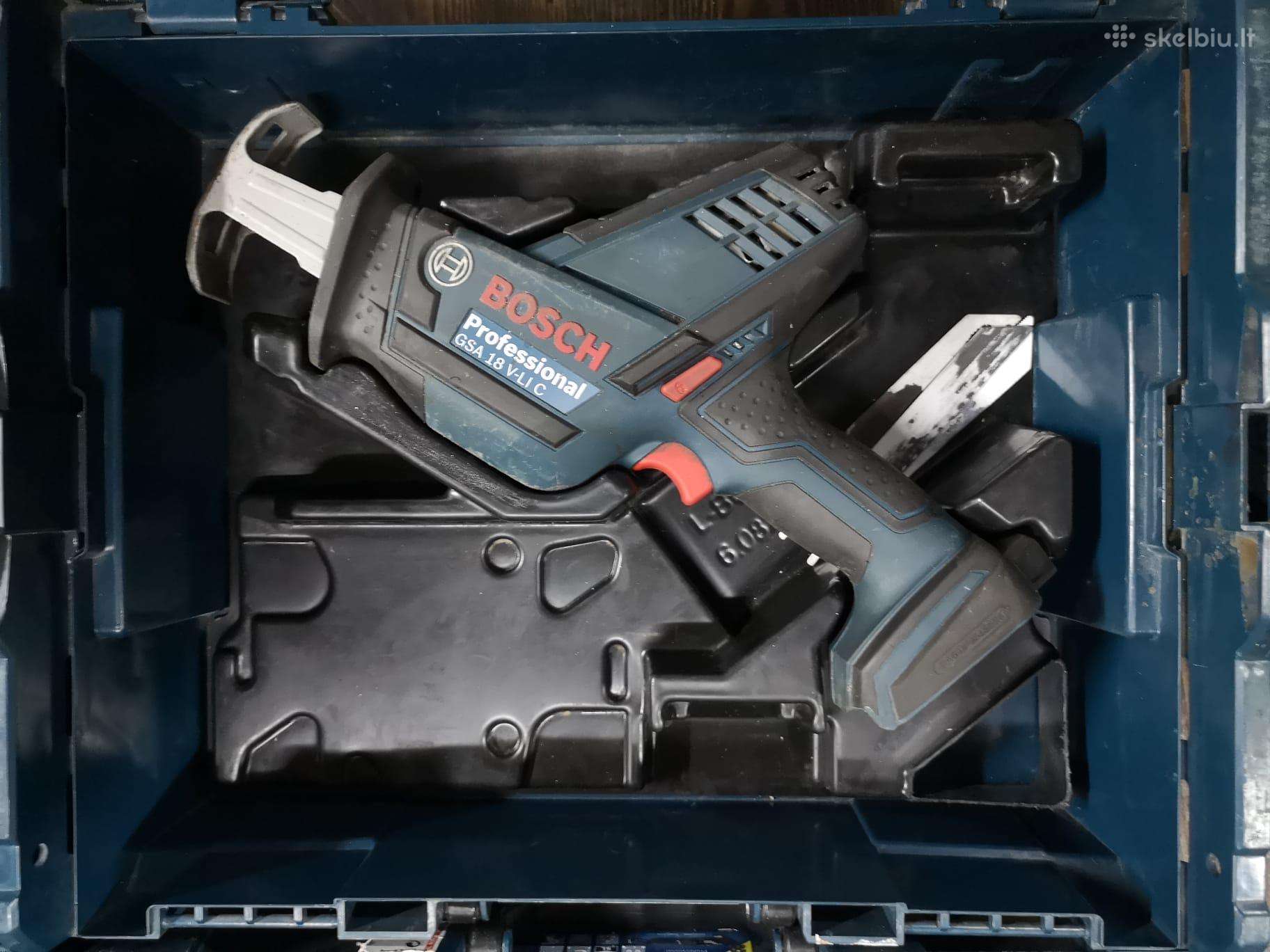 Akumuliatorinis tiesinis pjūklas Bosch Gsa18 V-lic