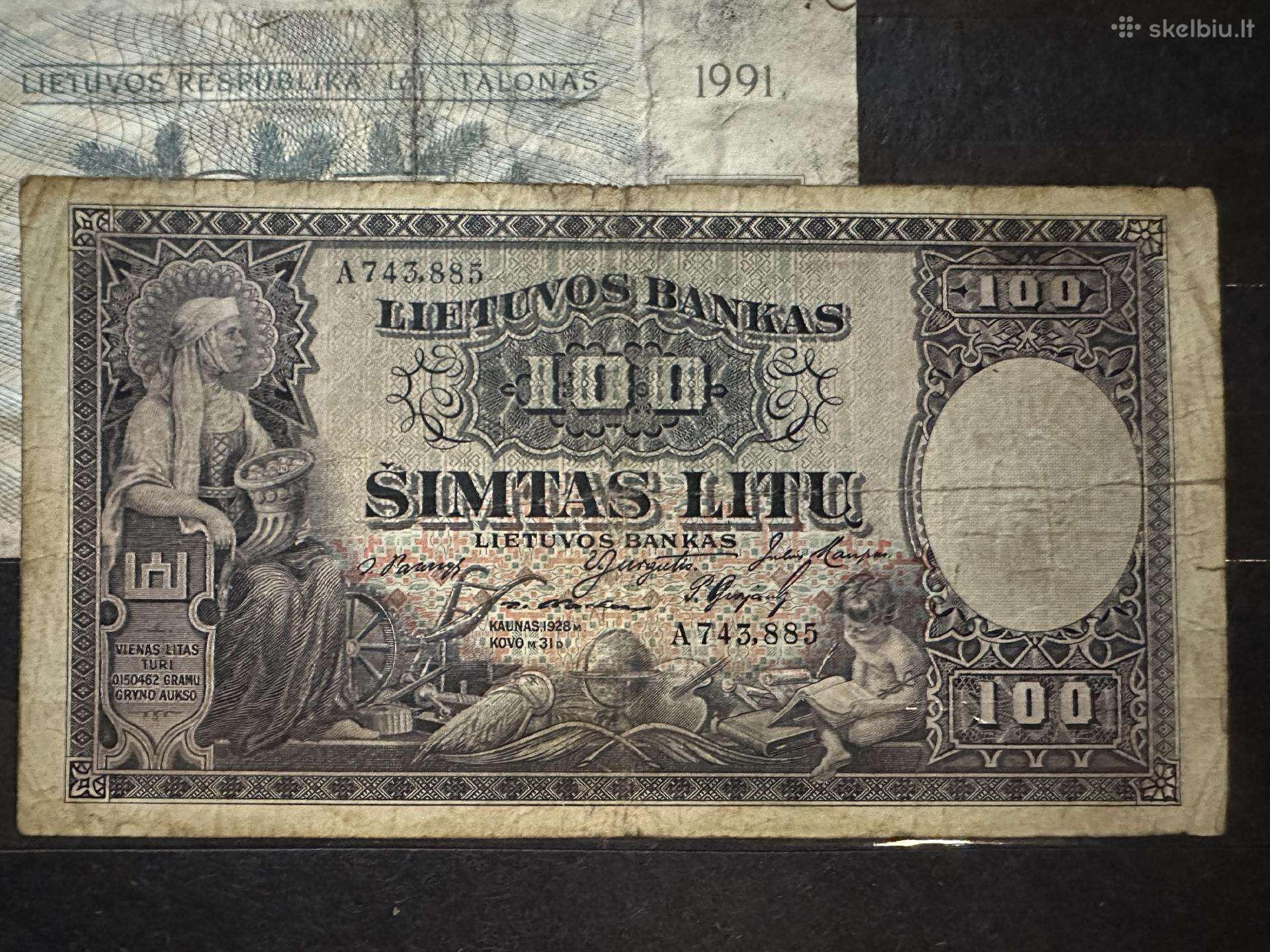 100 litu 1928 m.