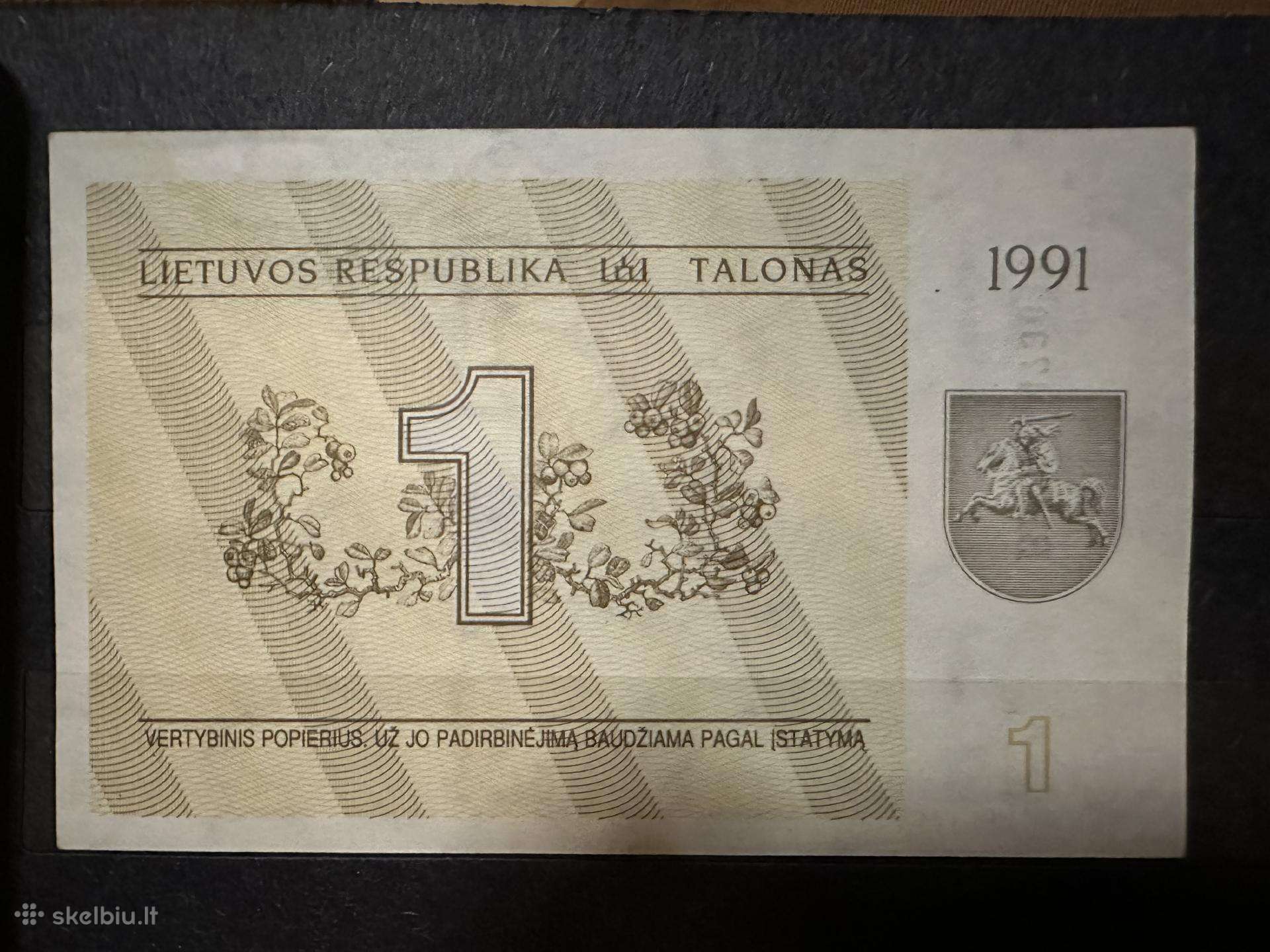 1 talonas 1991