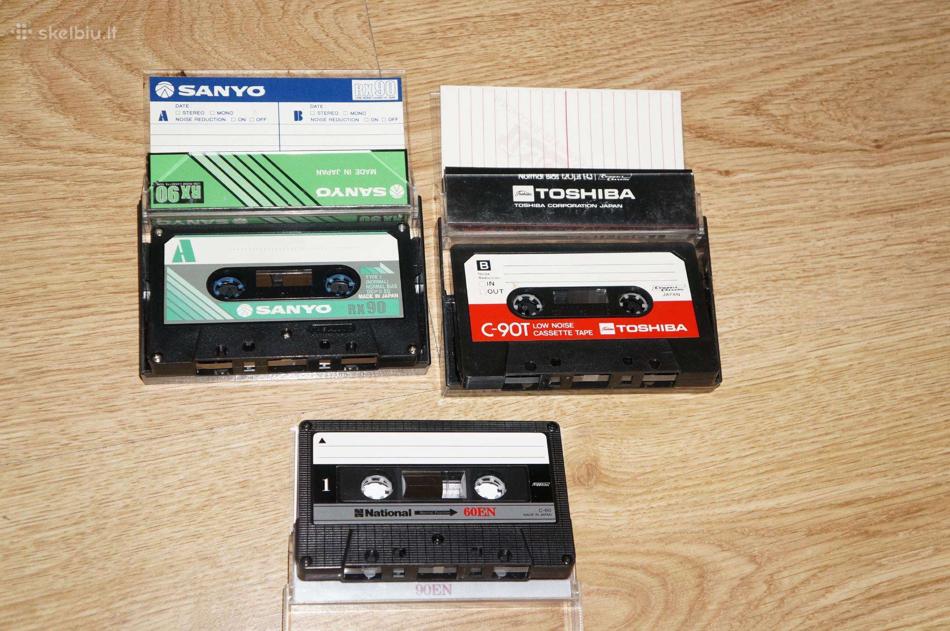 National Sanyo Toshiba garso kasetės