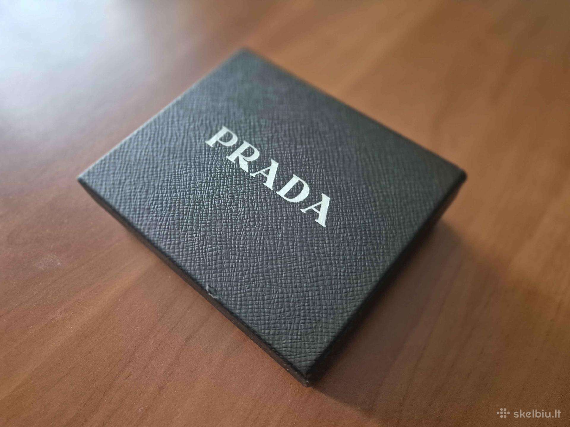 Juoda „prada“ odinė piniginė