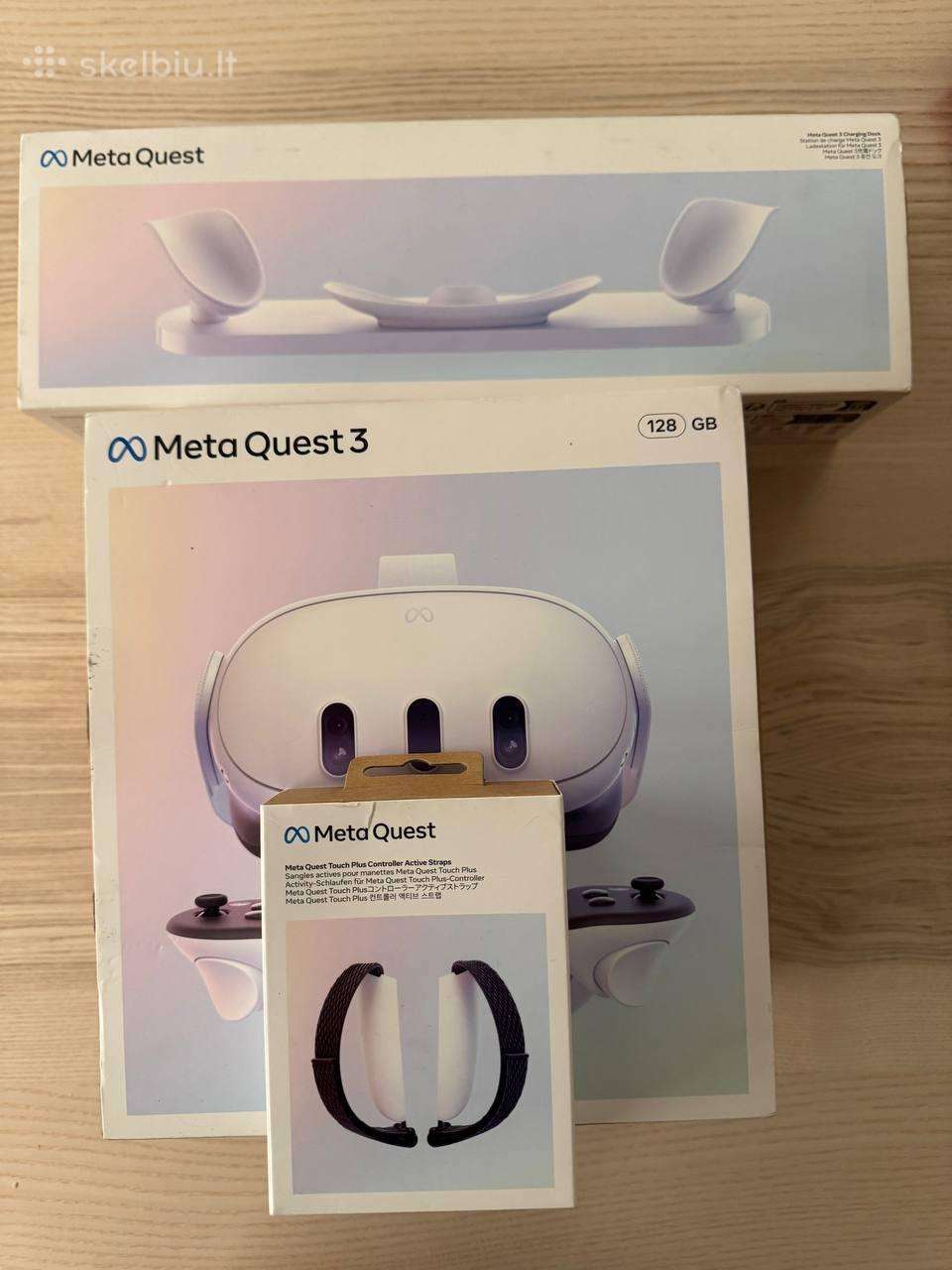 Meta Quest 3 128 GB - pilnas komplektas