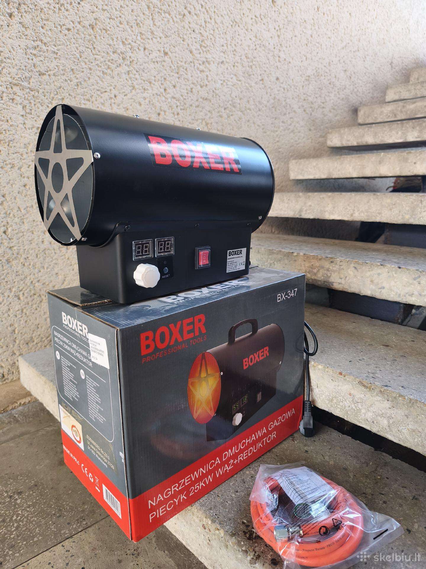 Dujinis šildytuvas boxer 25kw su termostatu!