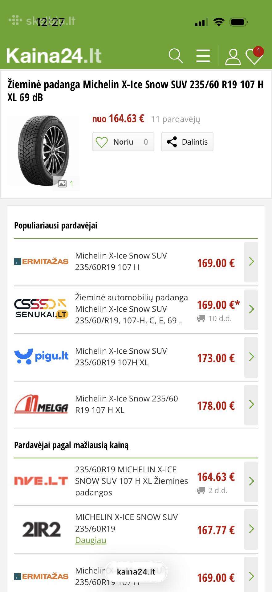 Parduodu ziemines Mischelin X-ice snow