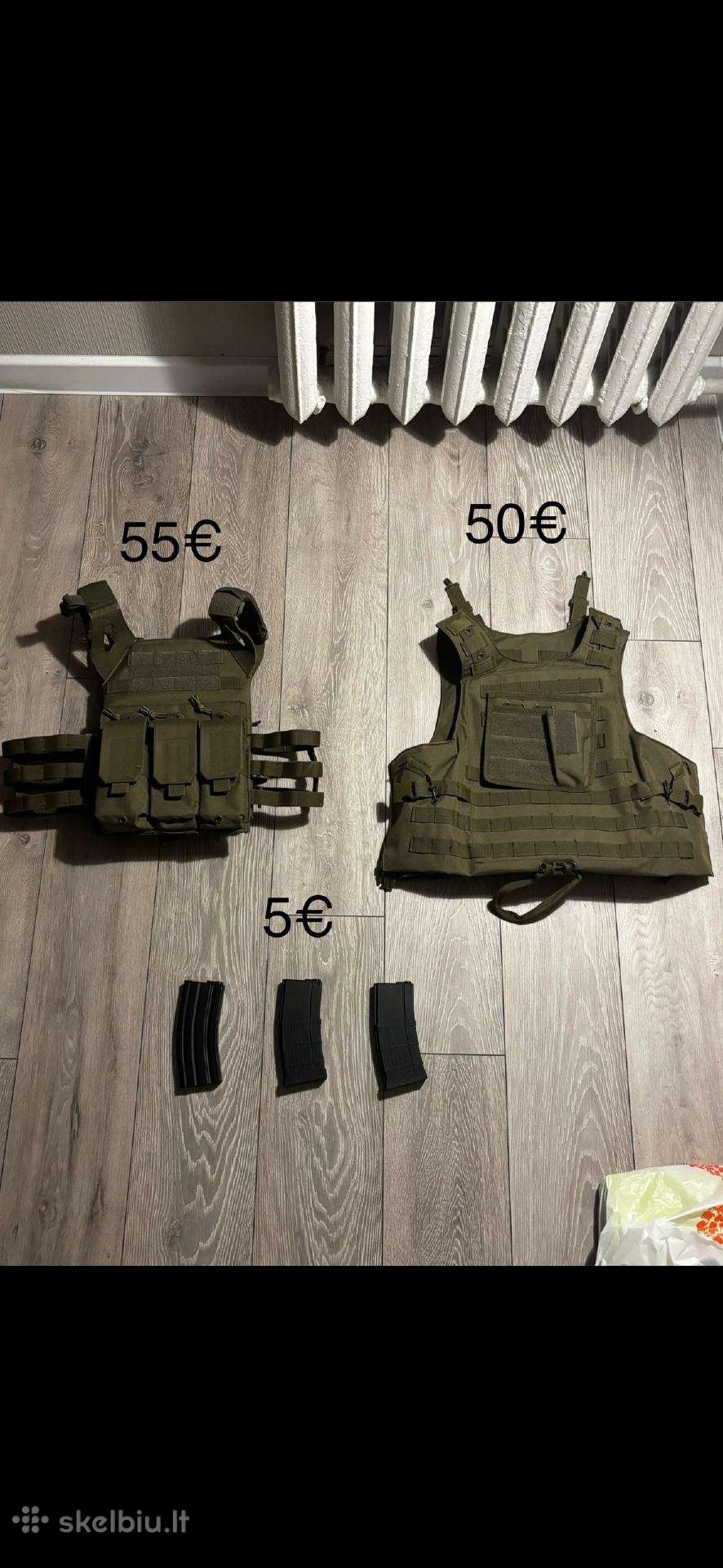 Airsoft liemenė ir dėtuvai