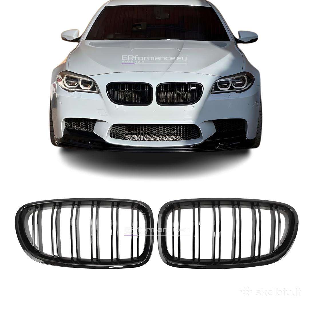 Bmw F10 F11 dvigubos grotelės blizgios juodos