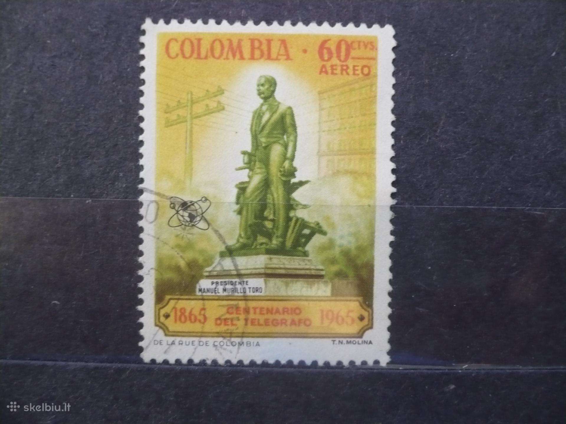1965 m. oro paštas– Kolumbijos telegrafo 100-osios