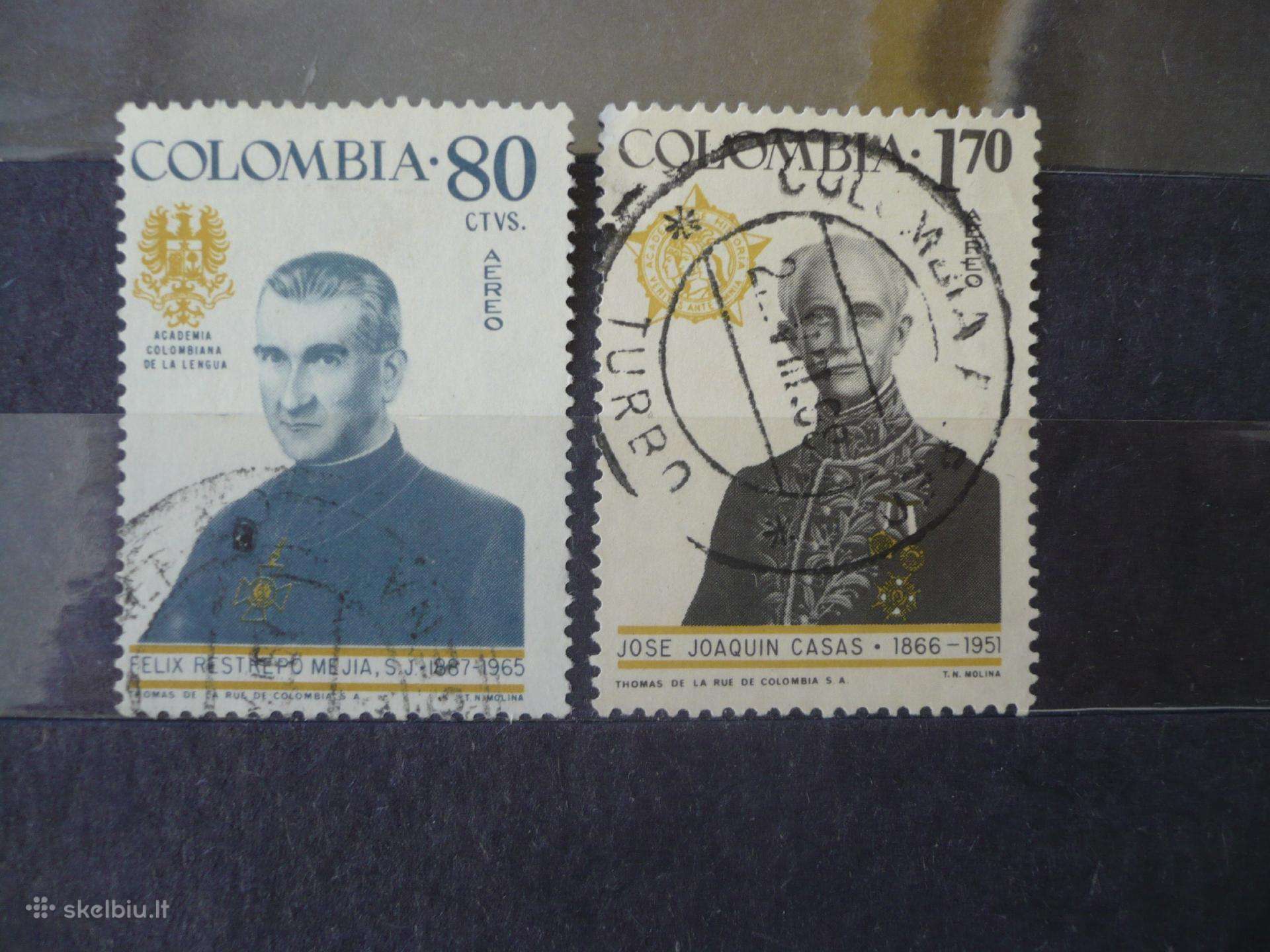 1967 m. oro paštas – garsūs kolumbiečiai