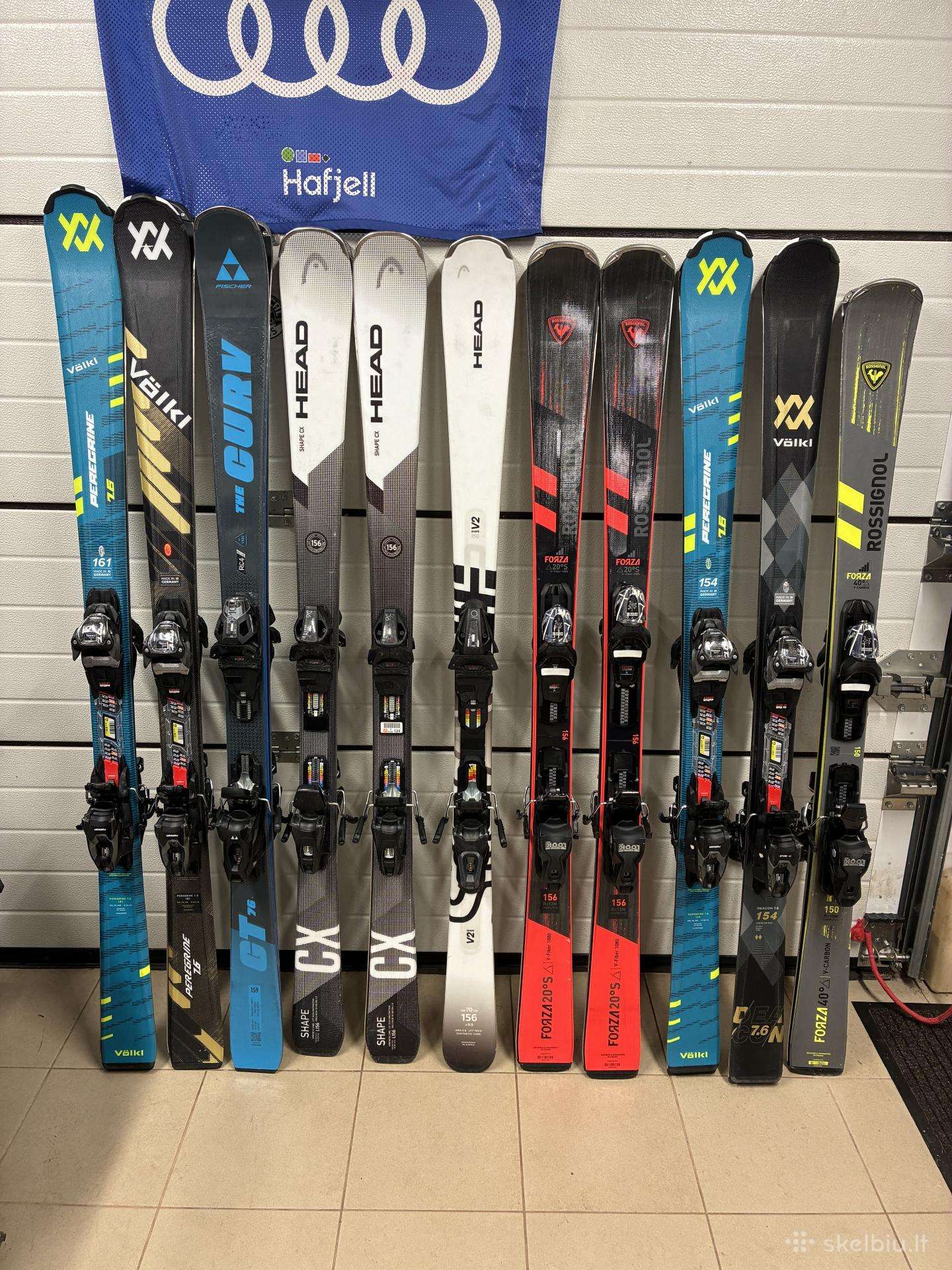 Volkl, Head, Rossignol, Fischer kalnų slidės