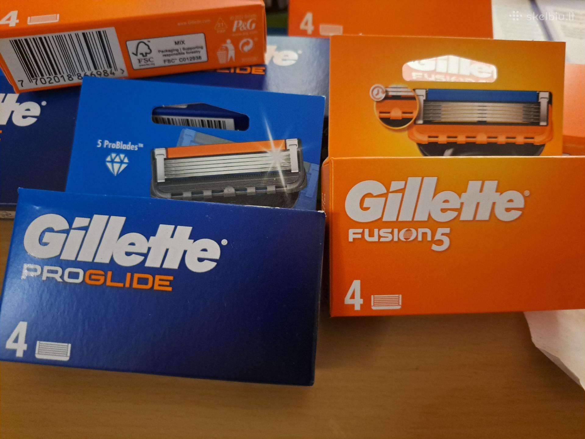 Gillette Fusion 5 ir Pro Glide 12-10€