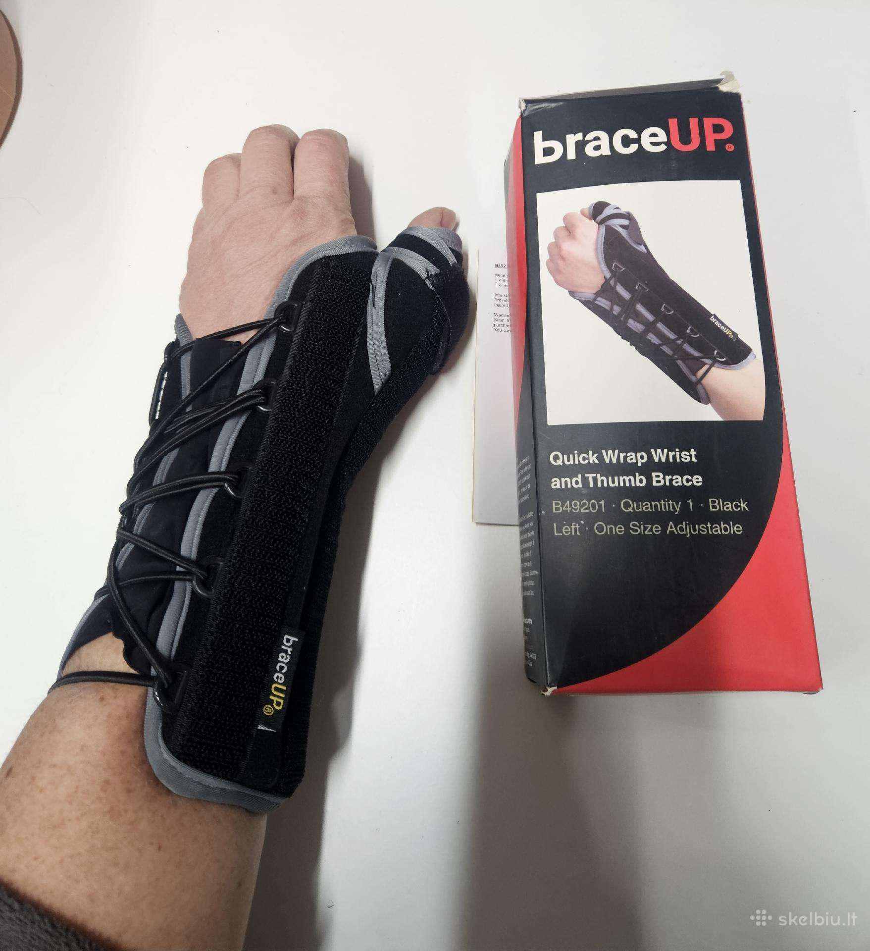 Riešo ir nykščio įtvaras 2in1 apsauga kairės ranko