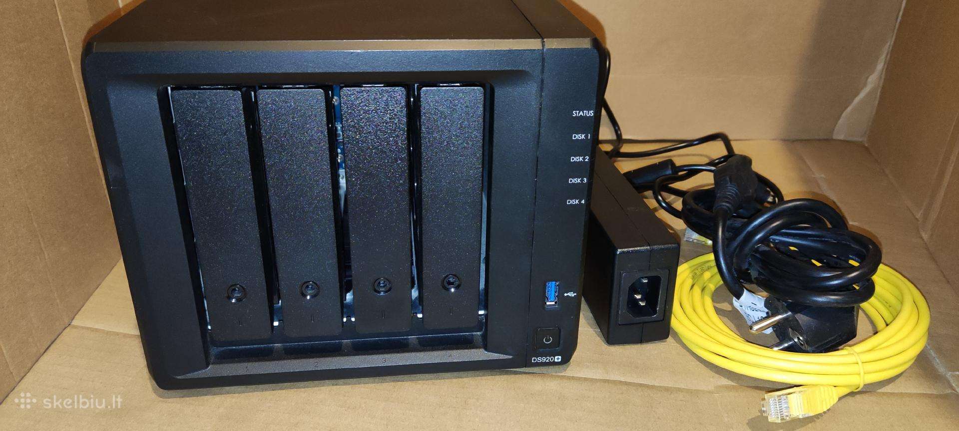 Synology Ds920+ 4 diskų, 12gb RAM, Quad Intel Cpu