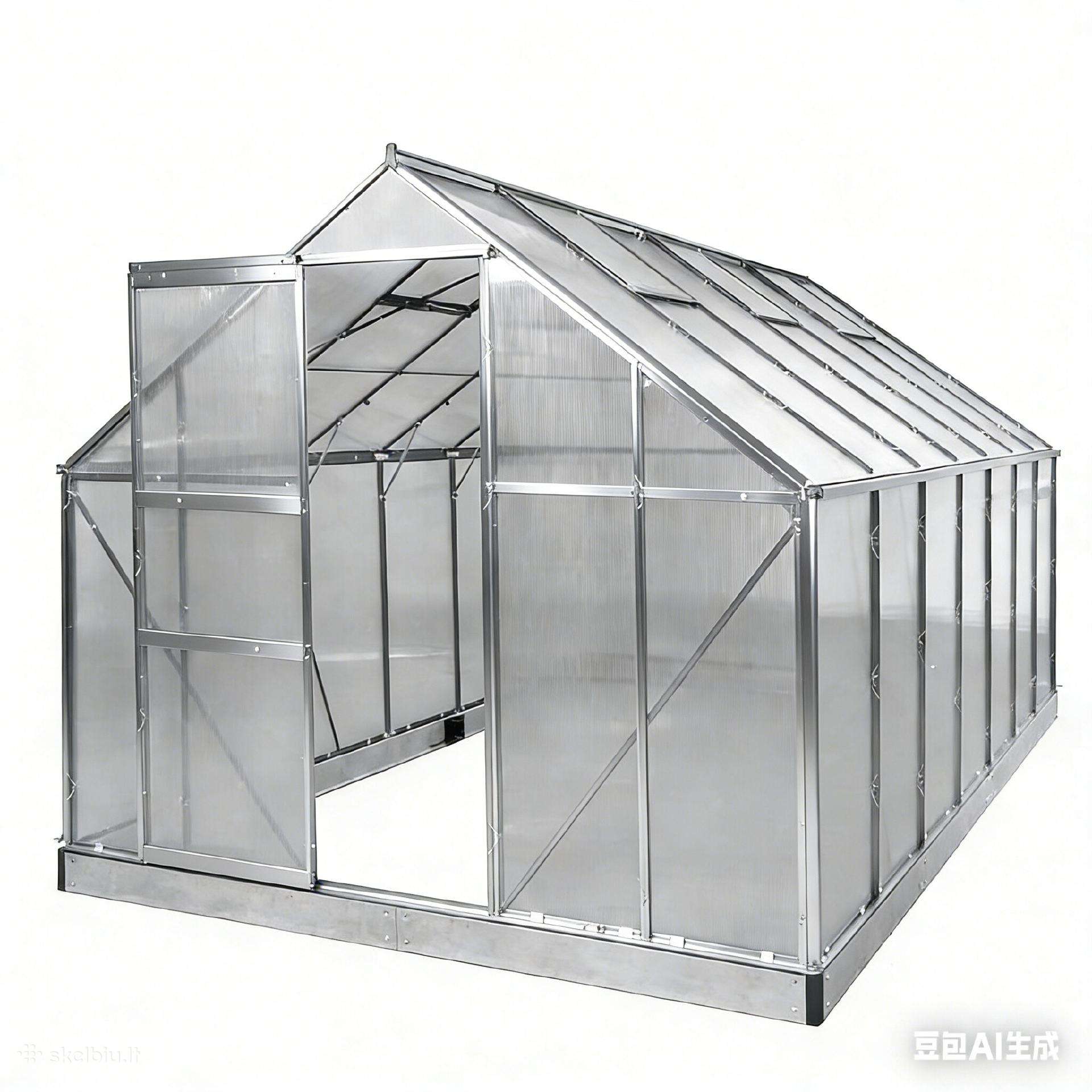 Polikarbonato šiltnamis 10.75m² (2.5x4.3m)
