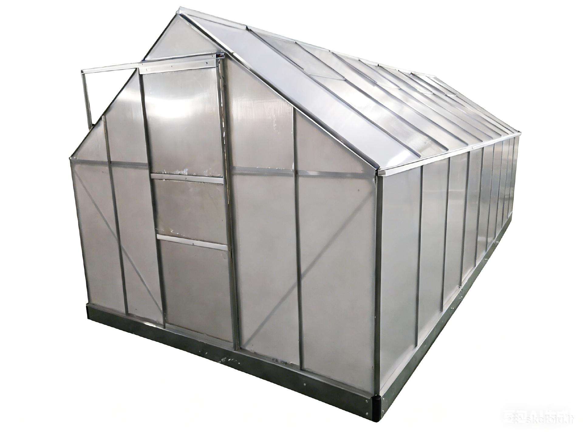 Polikarbonato šiltnamis 13.75m² (2.5x5.5m)