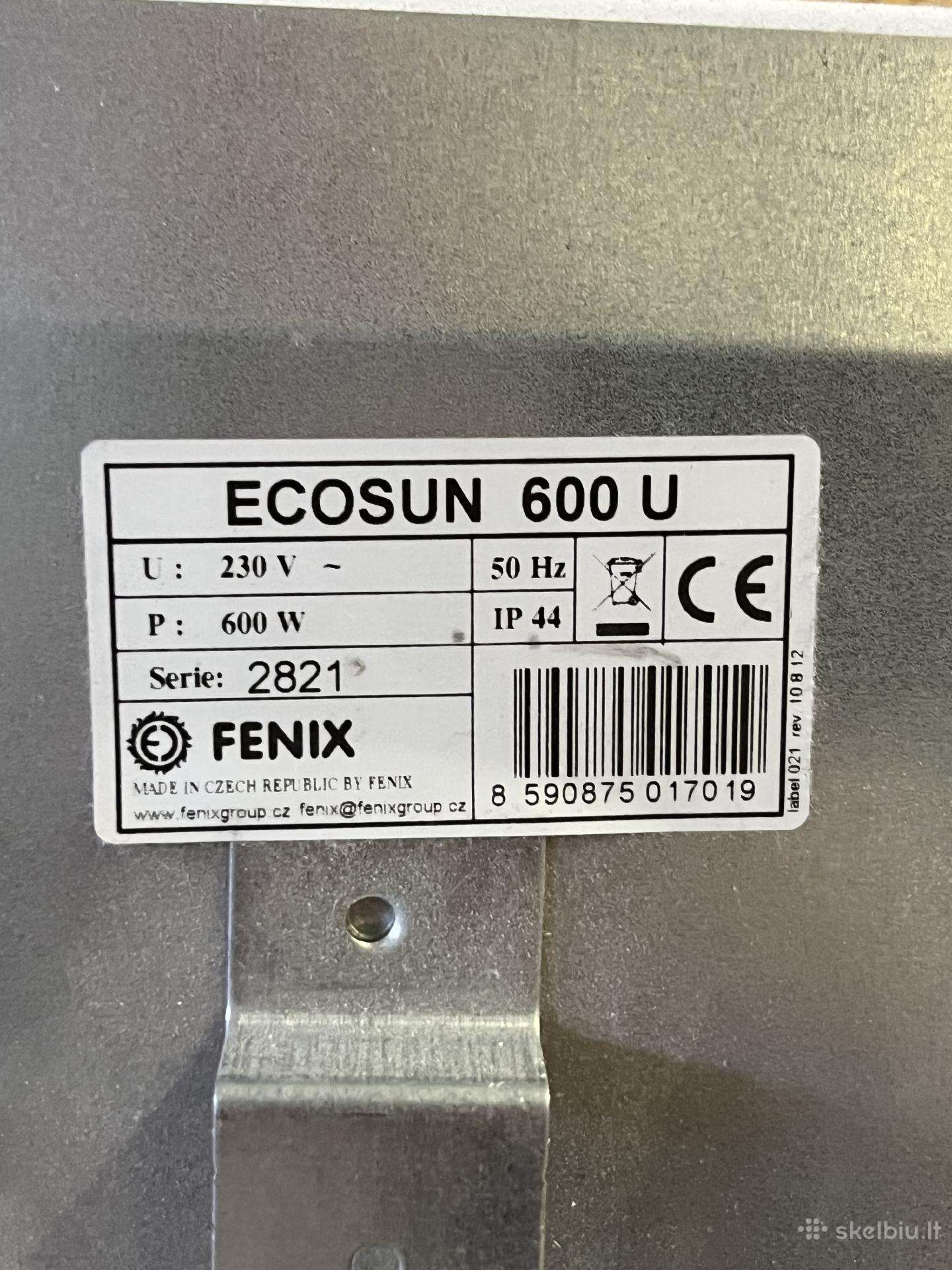 Standartinės natūralaus šildymo plokštės Ecosun 60