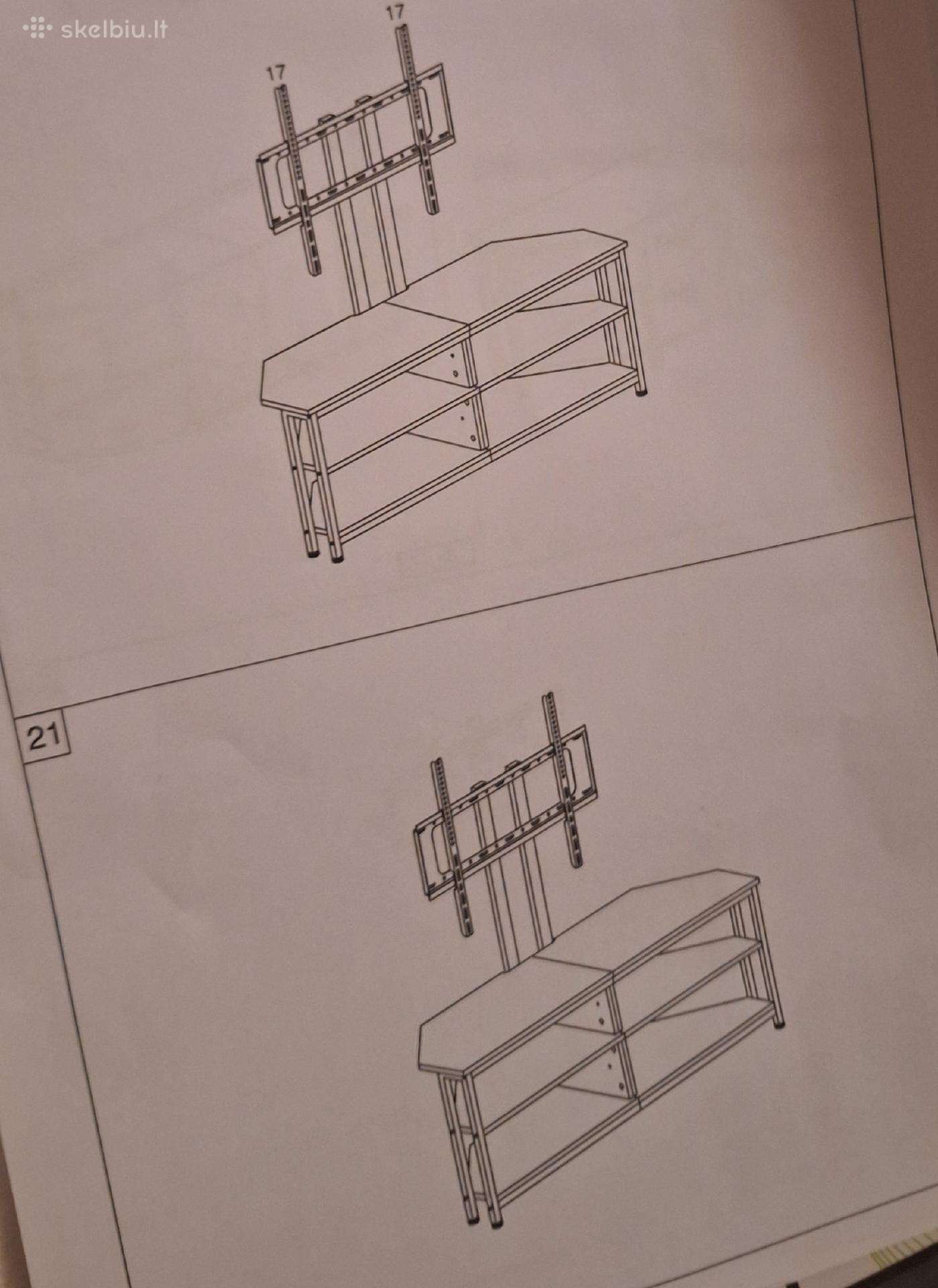 Televizoriaus spintele su pakabinamu televizoriumi