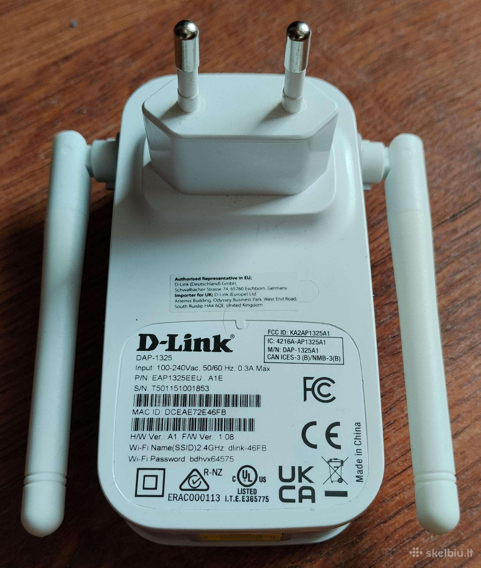 Kartotuvas stiprintuvas Dlink Dap-1325