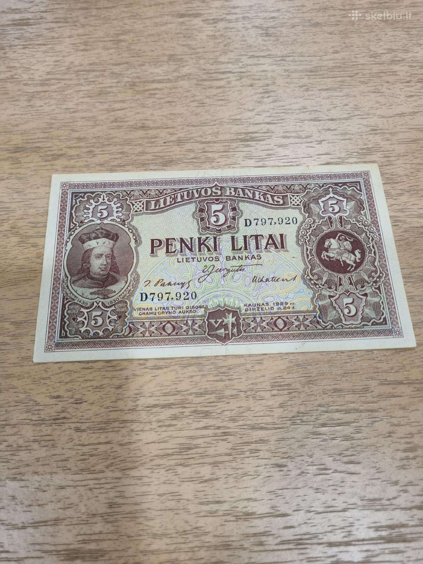 1929 5 litai