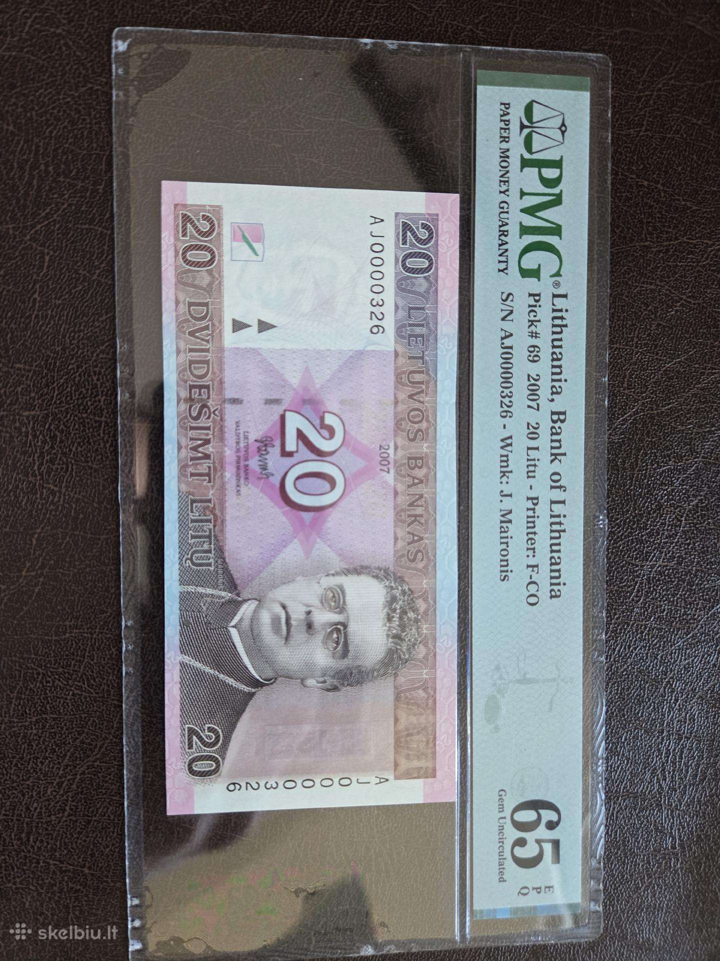 Litai banknotai monetos basanavicius centai