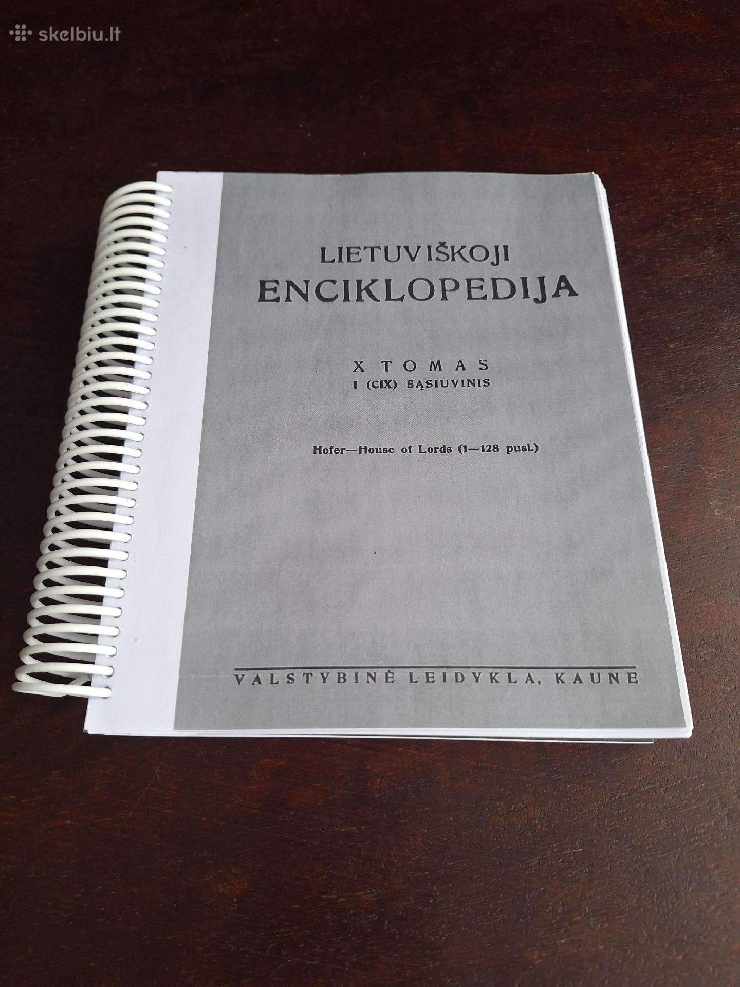 V. Biržiška, Lietuviškoji enciklopedija X tomas