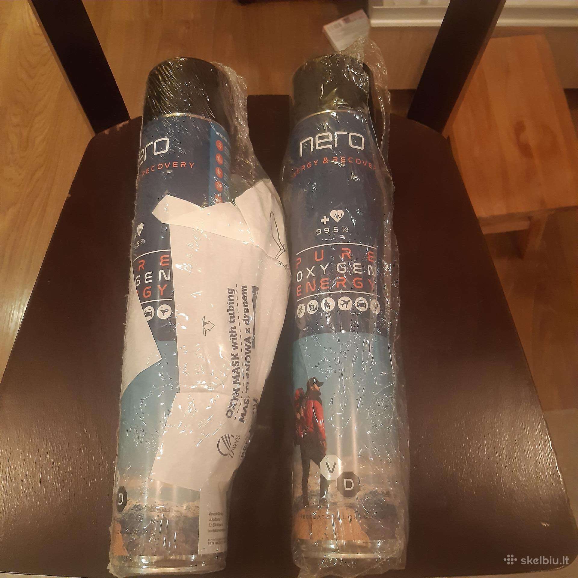 Nauji "Nero Pure Oxygen"deguonies balionai su kauk