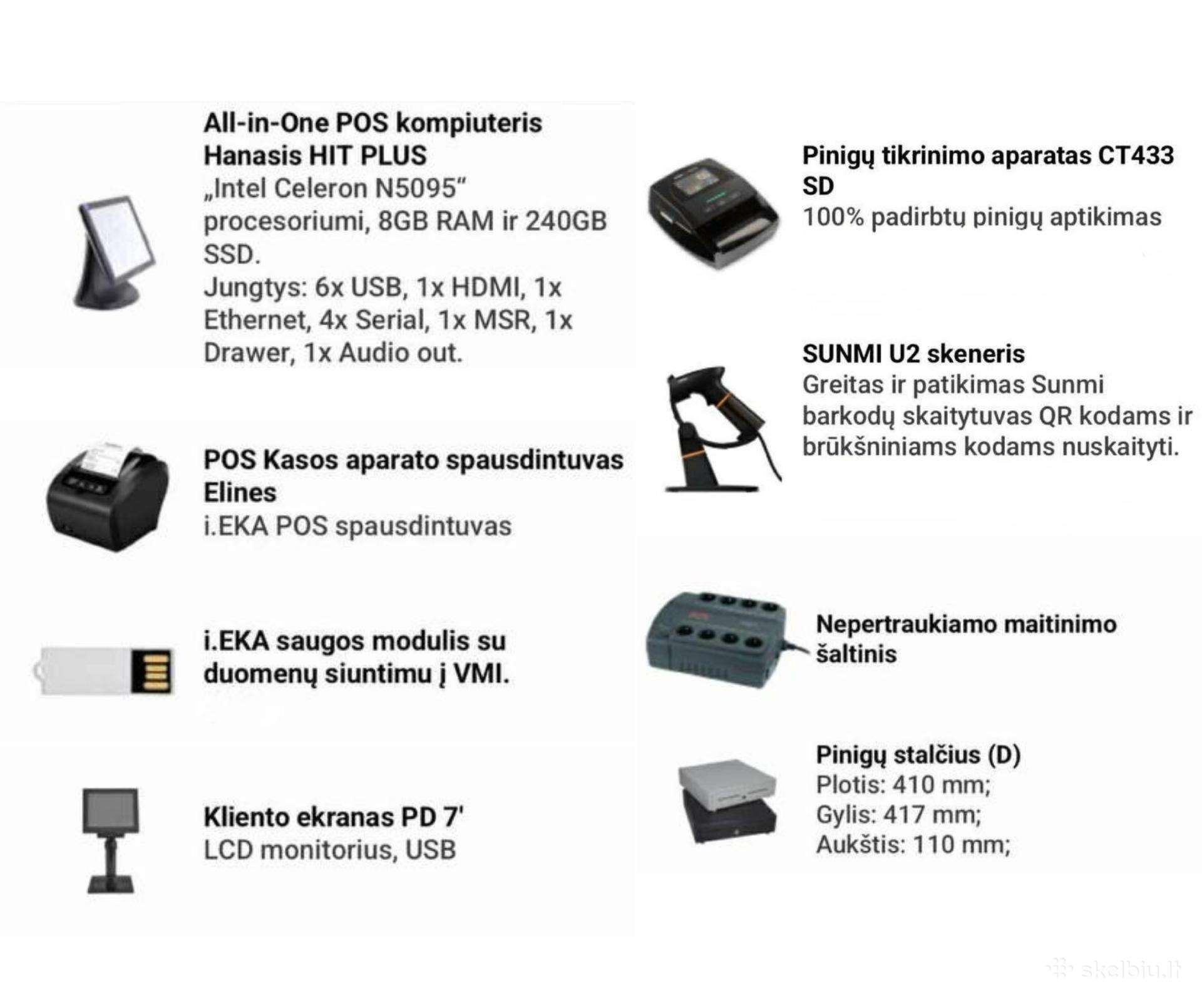 Kasos aparatas (pilnas komplektas)