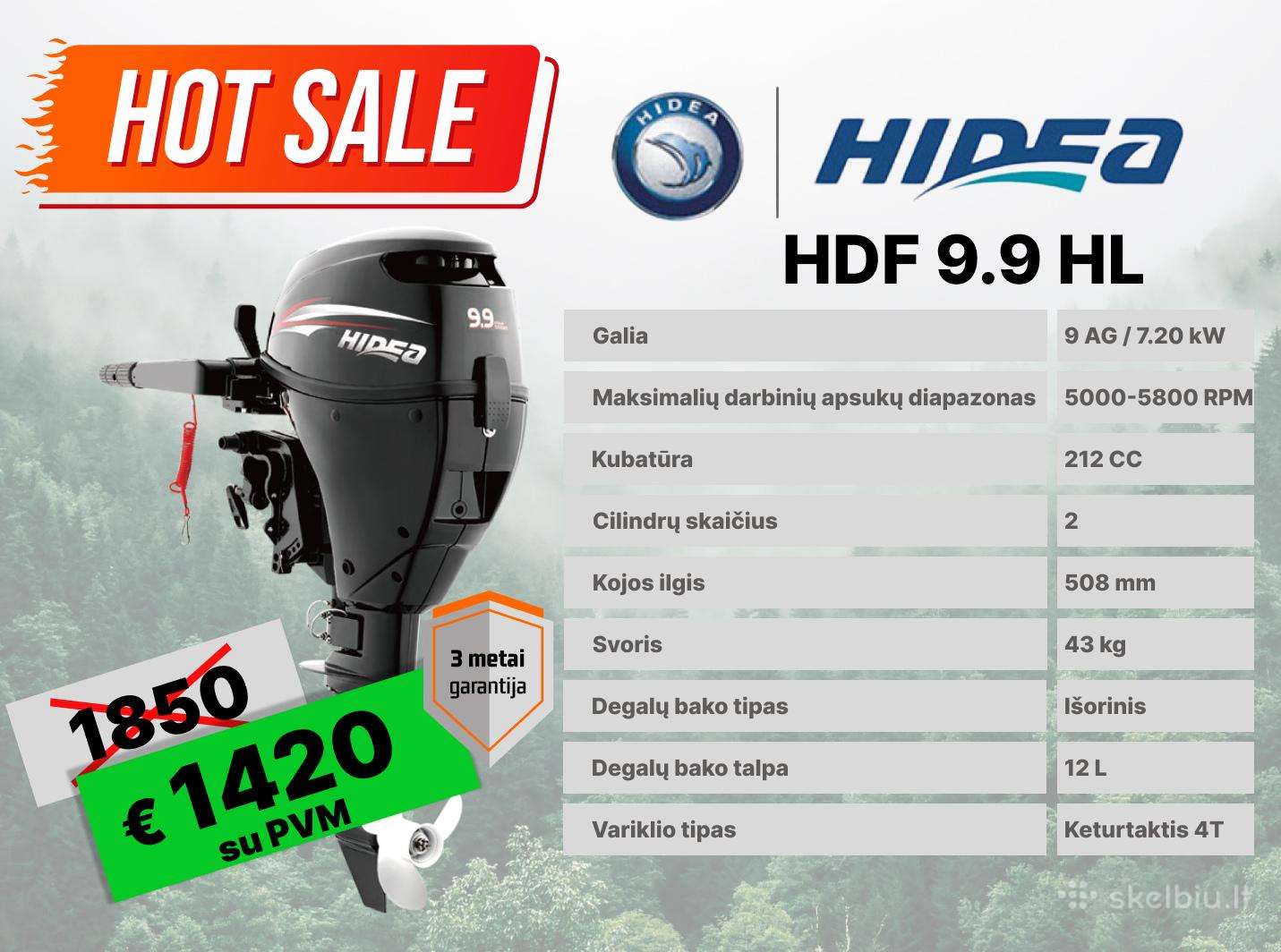 Hidea HDF, keturtakčiai pakabinami