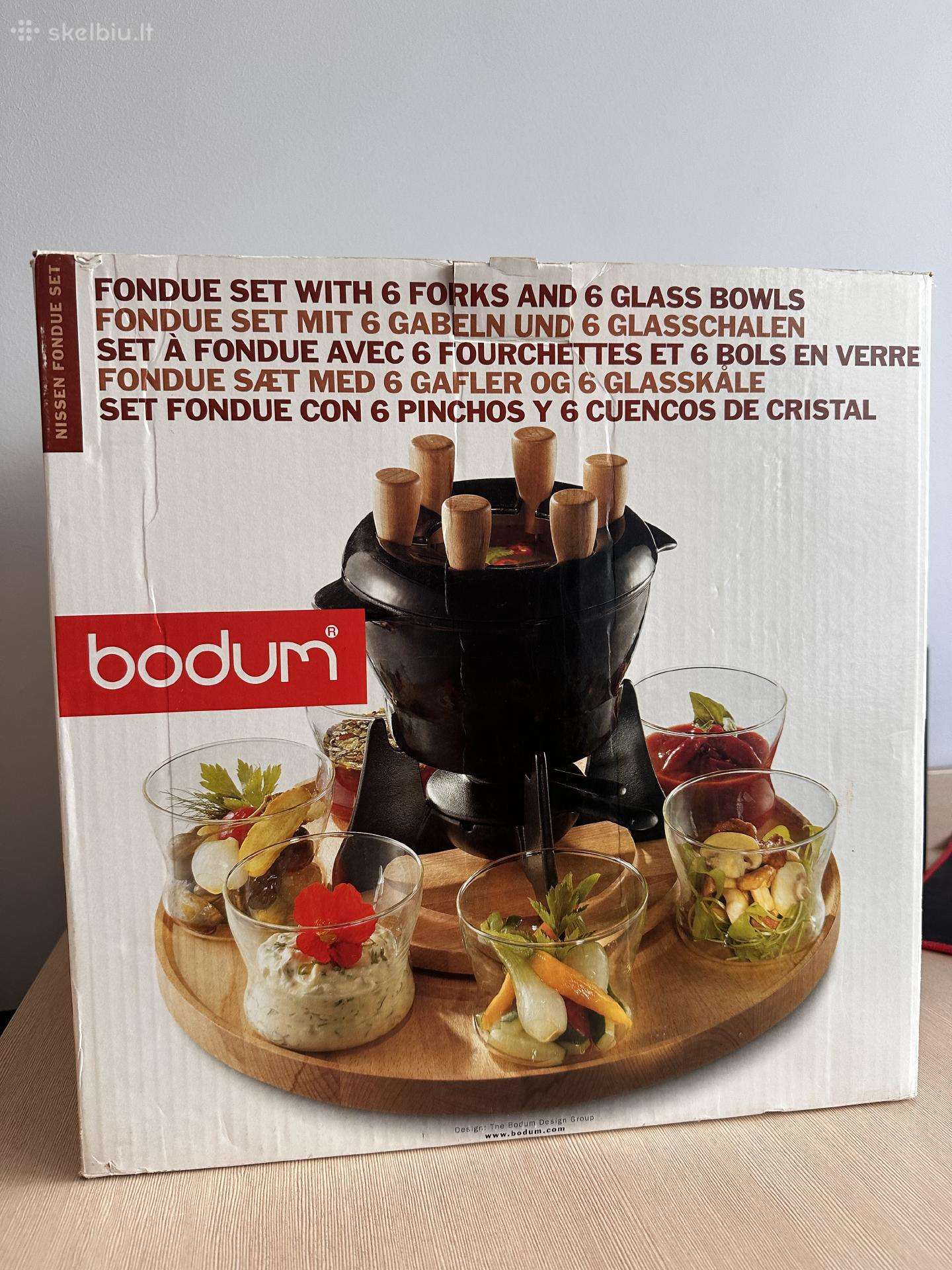 Bodum fondiu rinkinys (6 šakutės + 6 stikliniai du