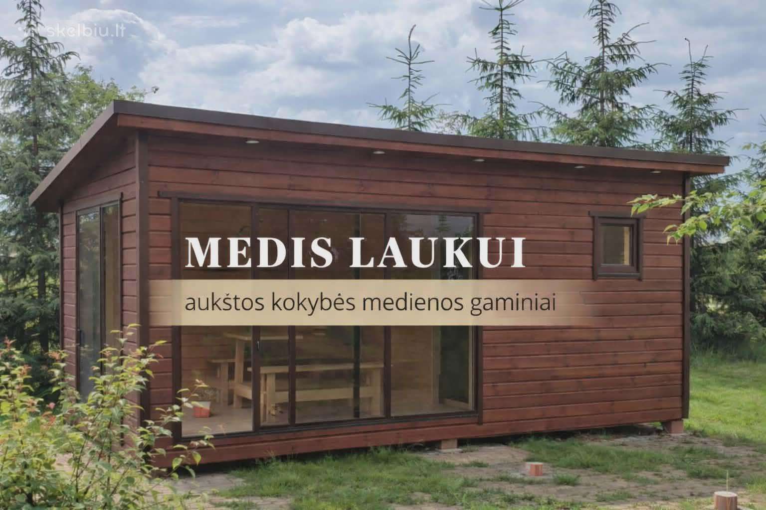 Pilnai įrengta apšiltinta karkasinė pirtis su dušu