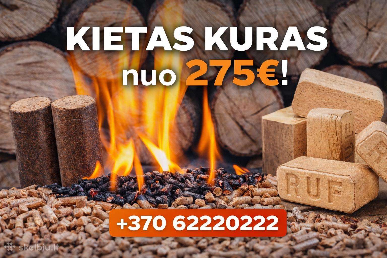 Granules 370eur Briketai 350eur