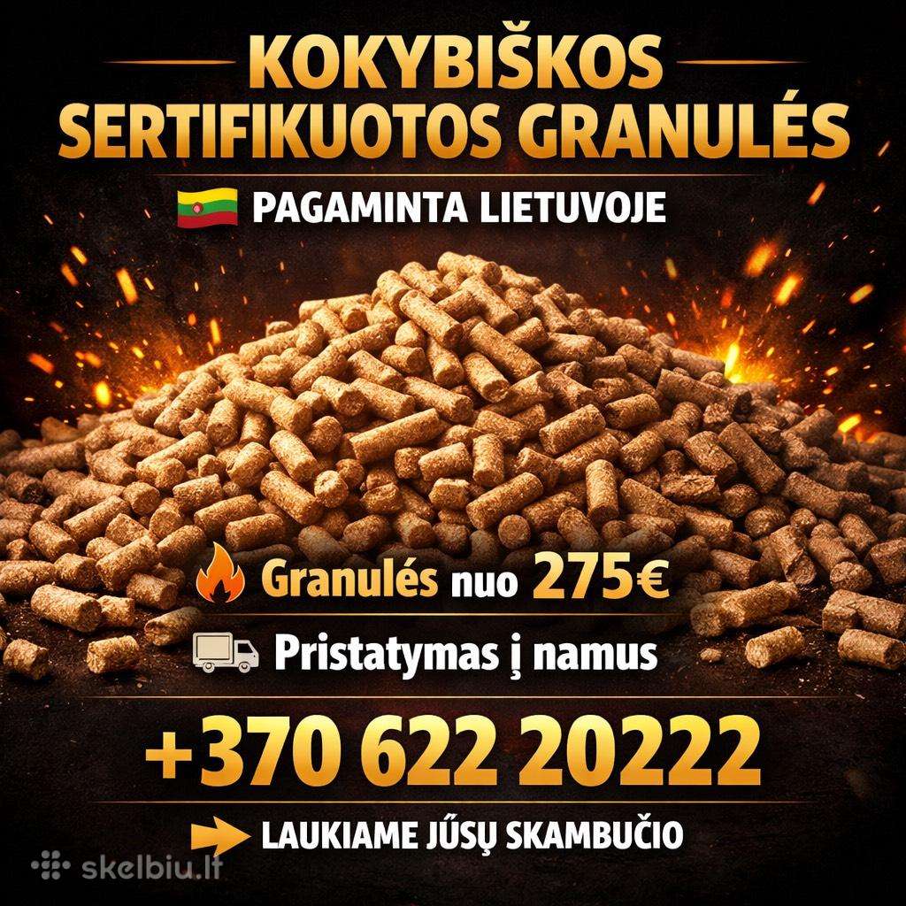 Gaminame pjuvenu Granulės-370€ Briketus-350€