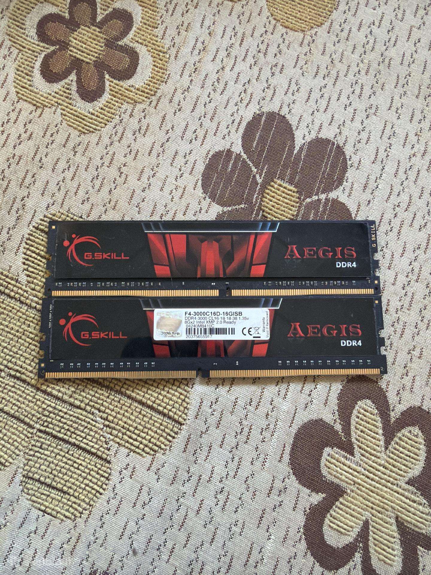 G.skill Aegis F4-3000c16s-16gisb, Ddr4, 8 GB, 3000