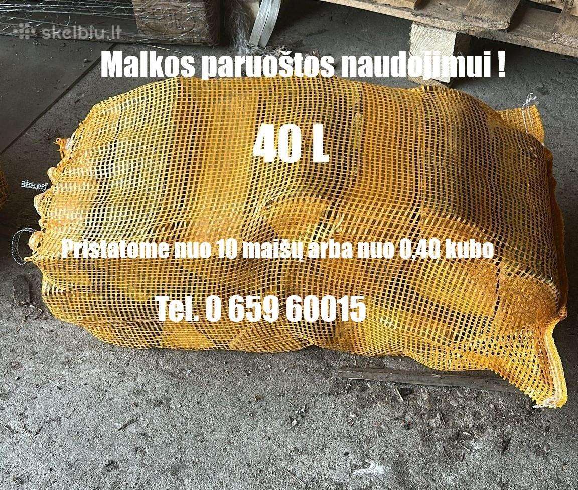 Sausos malkos 40l maiš. - 4,50€ ir mažiau!