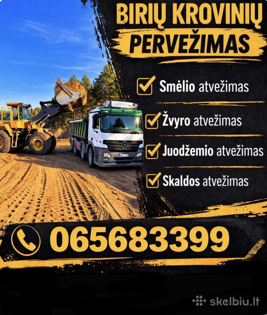 Juodžemis, smėlis, skalda, žvyras, gruntas