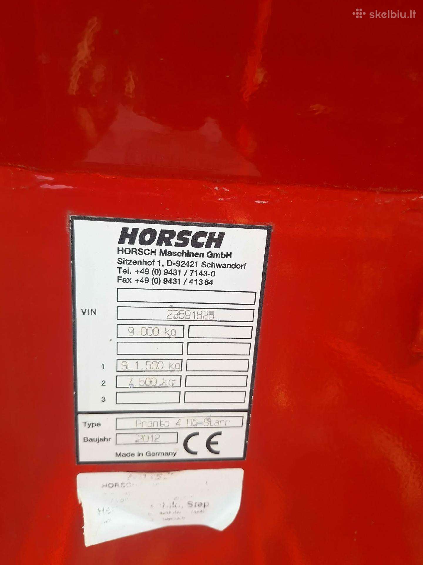 Horsch Pronto 4DC-Starr, sėjamosios, sodinamosios