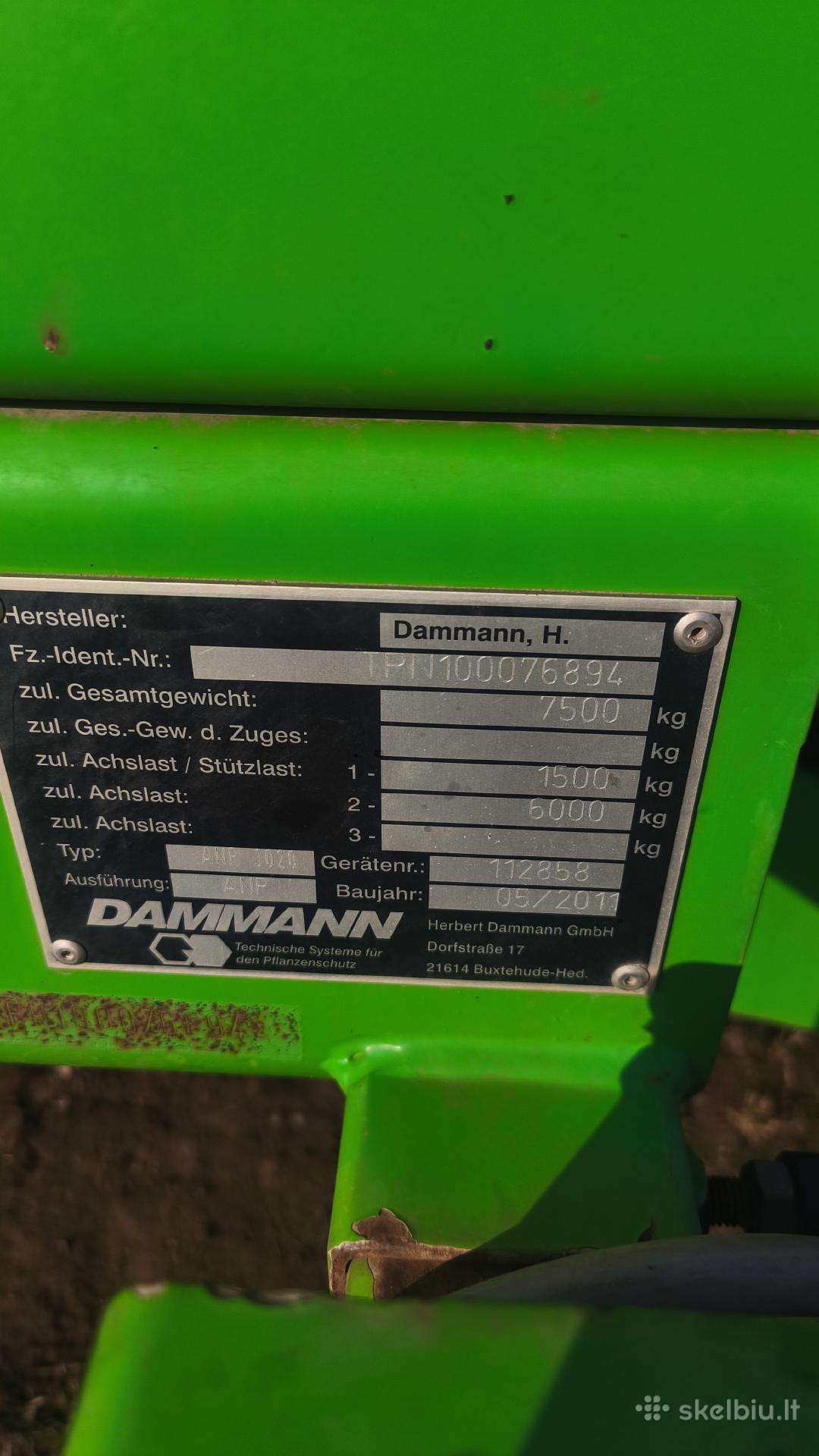 Dammann ANP3020, purkštuvai