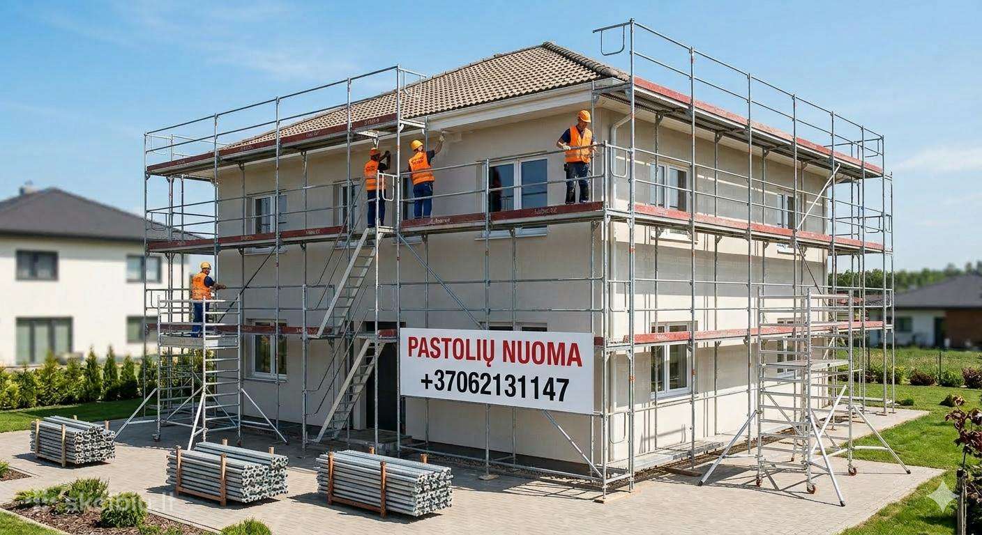 Fasadinių pastolių stelažų nuoma Kaune, Kaunas