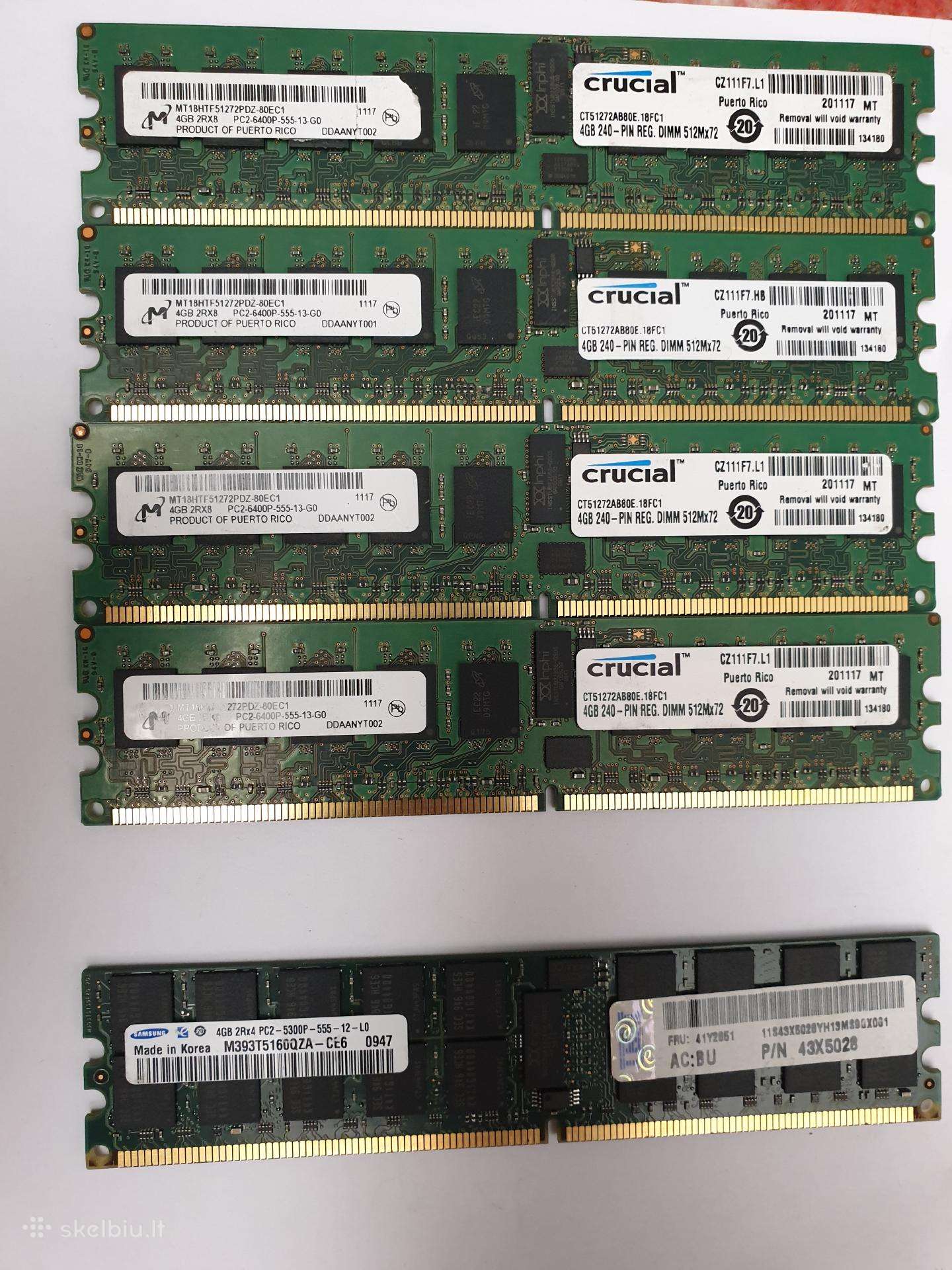 Serverio 4gb 2rx8 ir 4gb 2rx4
