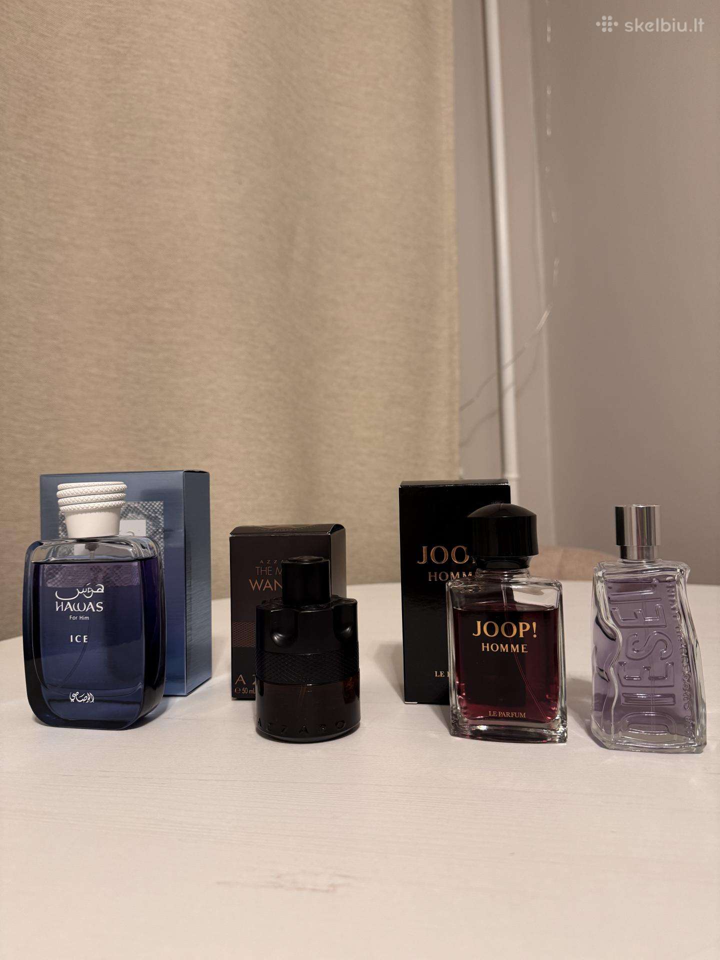 Rasasi Hawas, Joop!, Diesel, Azzaro kvepalai