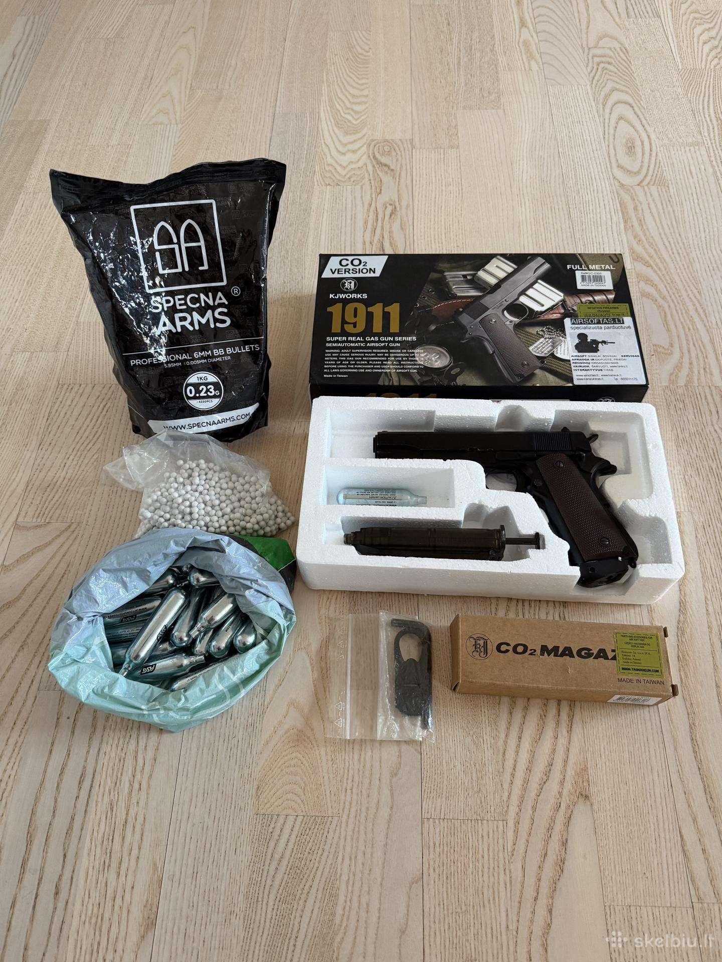 Colt 1911 6mm Co2 Metalinis Kjworks