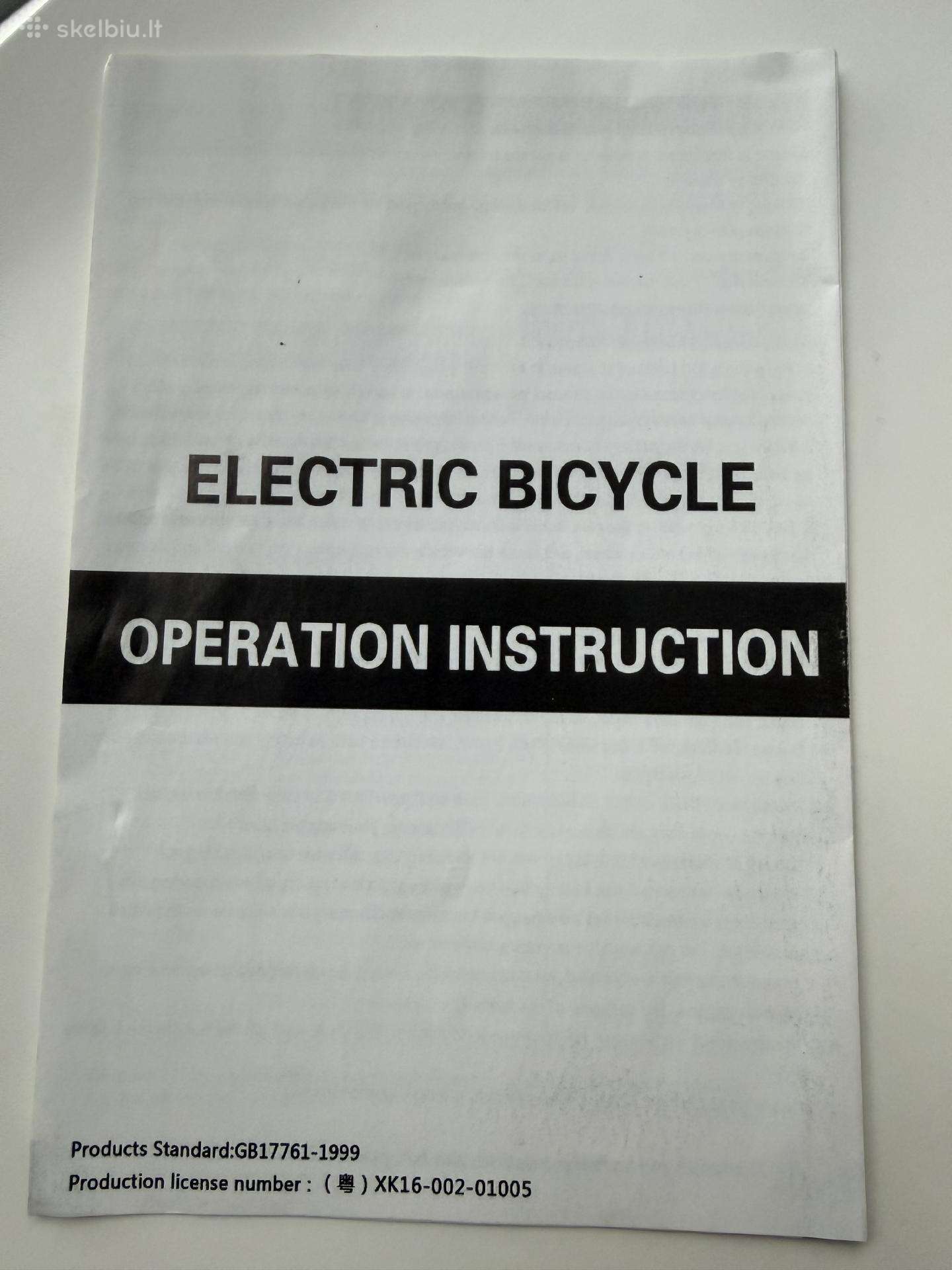Elektrinis dviratis Electroride 27.5″